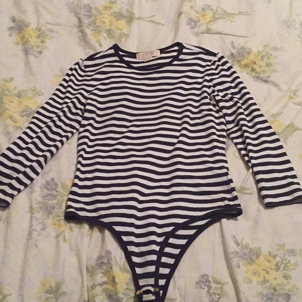 Michael Kors striped bodysuit